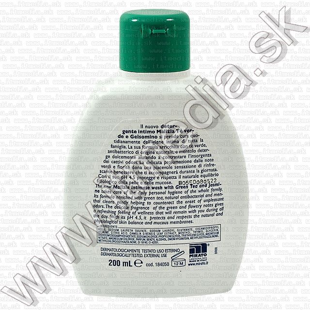 Image of Malizia intim folyékony szappan zöldtea és jázmin 200ml (IT8222)